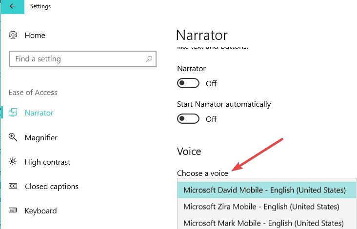 Turn off narrator voice windows 10